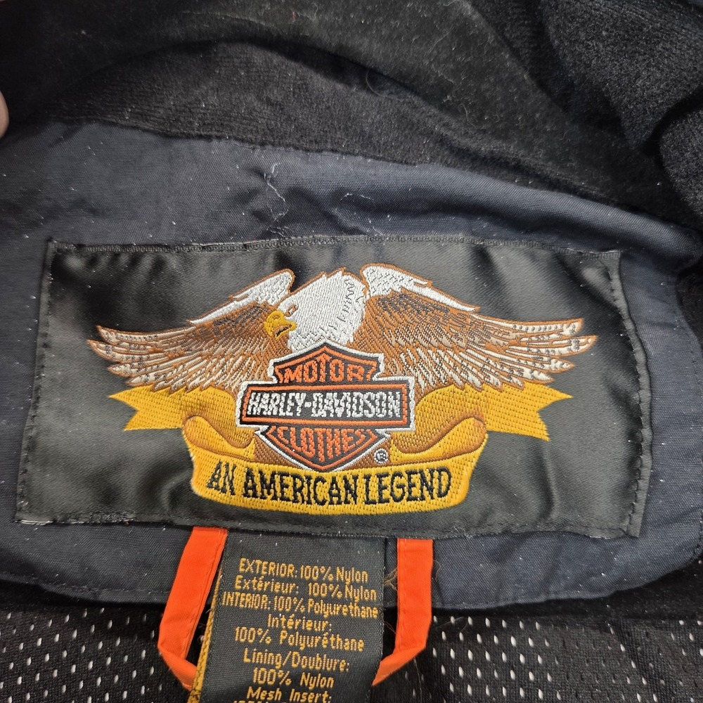 Mens Harley Davidson Rain Jacket With Hood An American Legend Size Medium - Picture 11 of 16